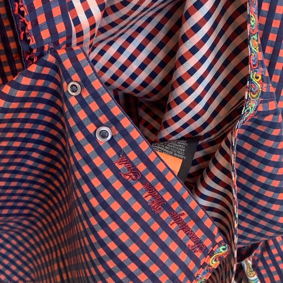 Robert Graham Long Sleeved Button-Down Flip Cuff Shirt, Size XL - Picture 4 of 8